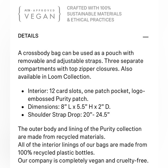 GREY mat & nat triplet vegan crossbody bag - Picture 7 of 7